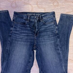 American Eagle Outfitters Women's Dark Blue Skinny Jeans